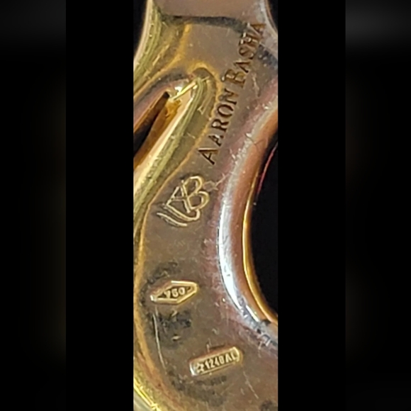 Aaron Basha 18k Gold Seahorse Diamond Enamel Pendant Charm-Estate Jewelry 7.4g - Picture 11 of 14